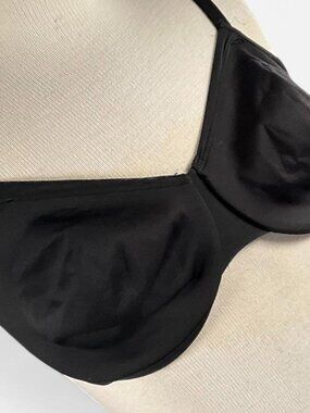 Womens Wacoal Full Coverage Nylon Polyester Black Underwire Minimizer Bra (42DD)